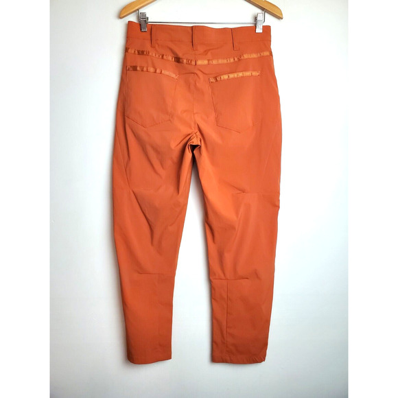 Standard Cloth Urban Outfitters Mens Small Nylon Tech Pant Cargo Orange Pockets - Picture 5 of 12